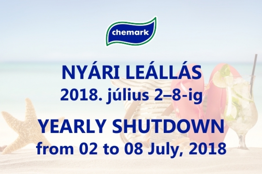 Nyári leállás 2018 Nyári leállás 2018