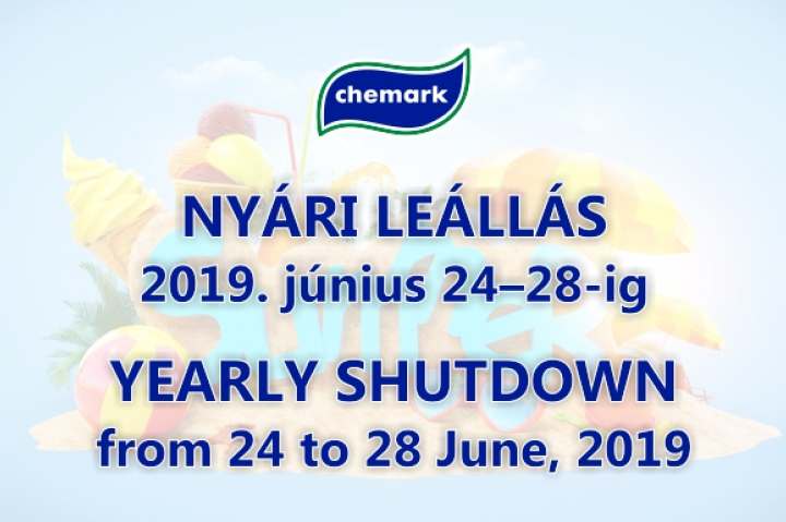 Nyári leállás 2019